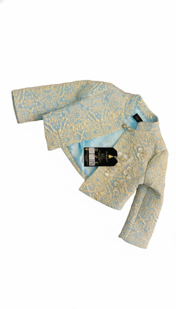 Flower Girl Dress with Jacket & Bag 3-Piece Set