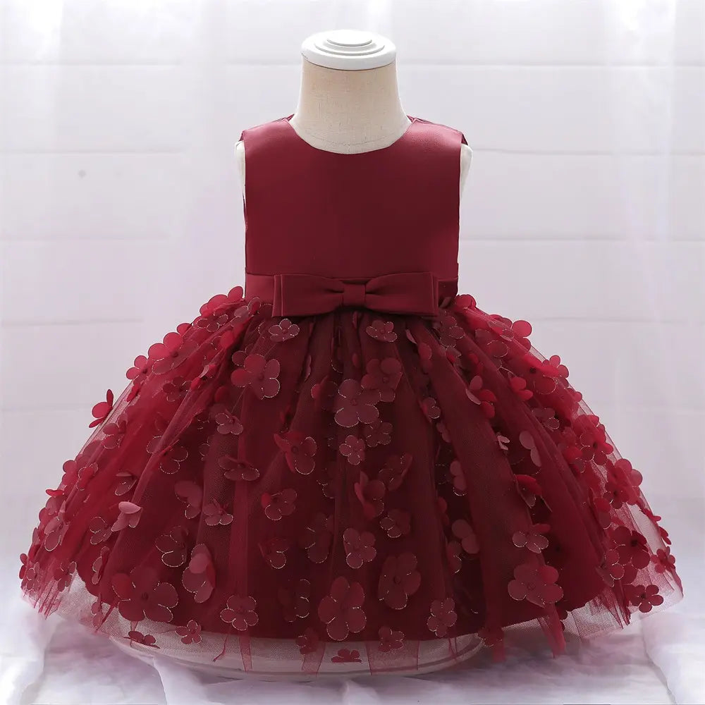 Baby girl ball gown wedding party, evening princess dress, flower girl dress and christening dress