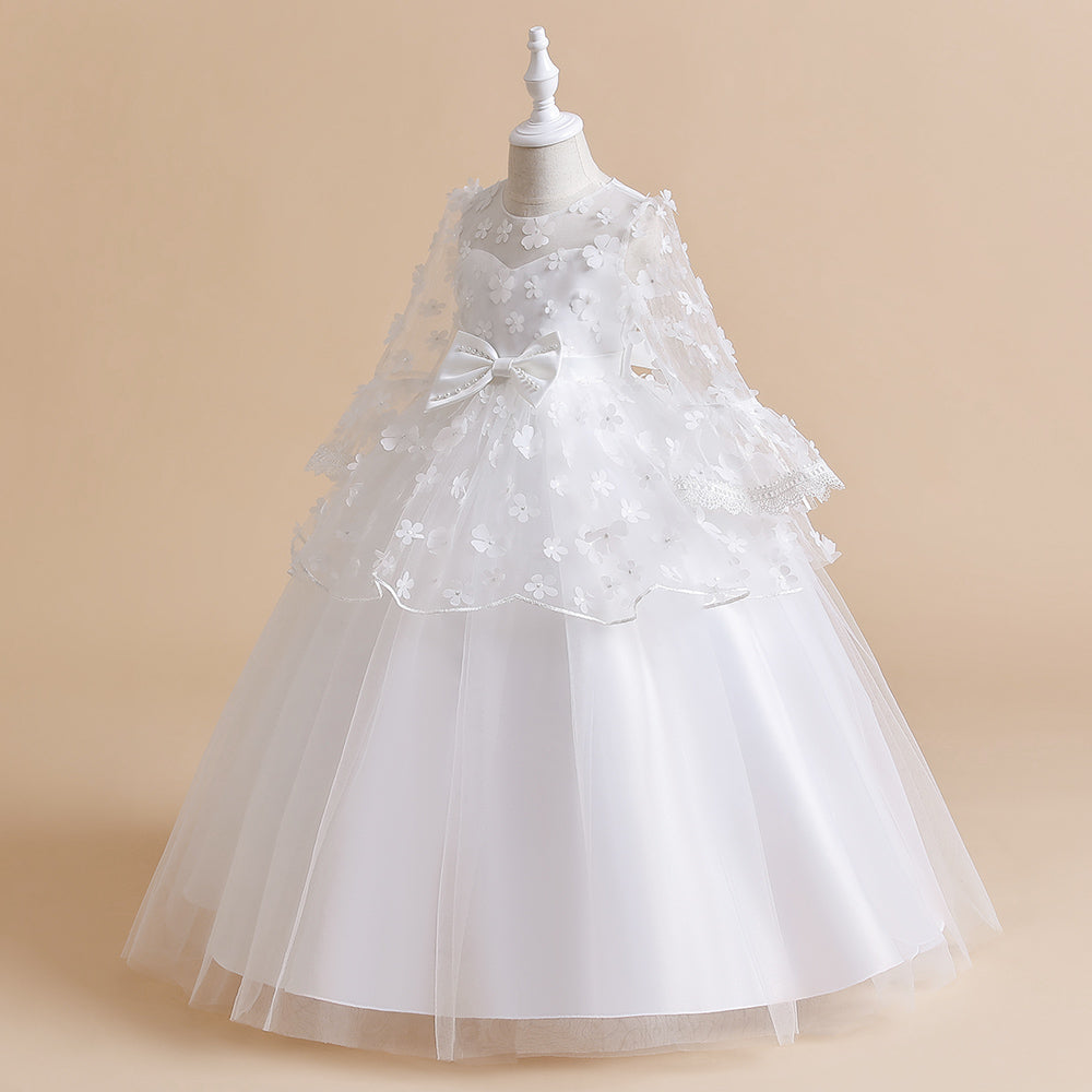 Lace-Up Princess Dress for Flower Girls & Special Occasions