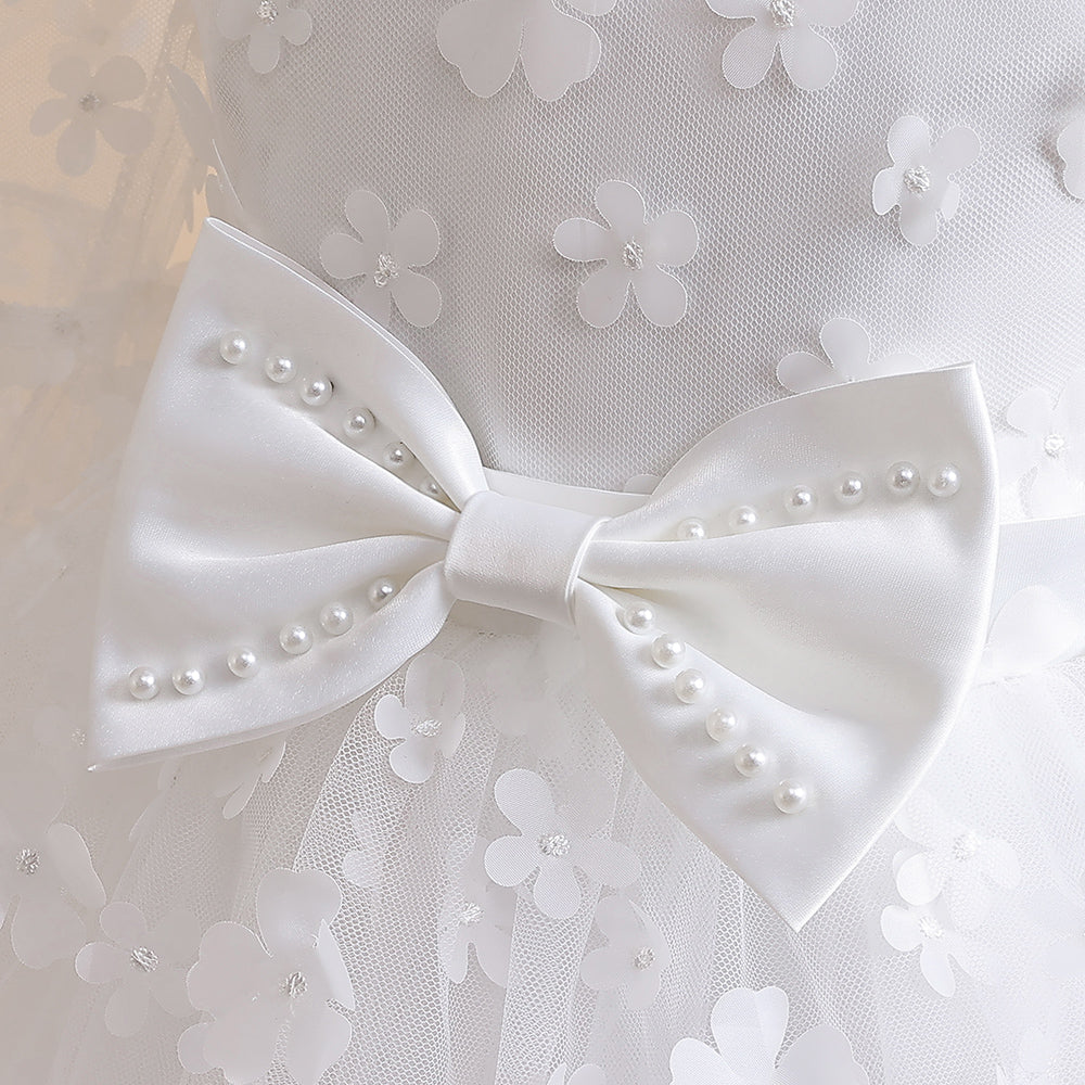Lace-Up Princess Dress for Flower Girls & Special Occasions