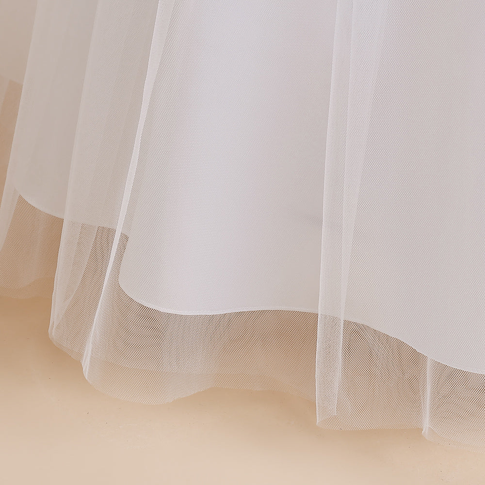 Lace-Up Princess Dress for Flower Girls & Special Occasions