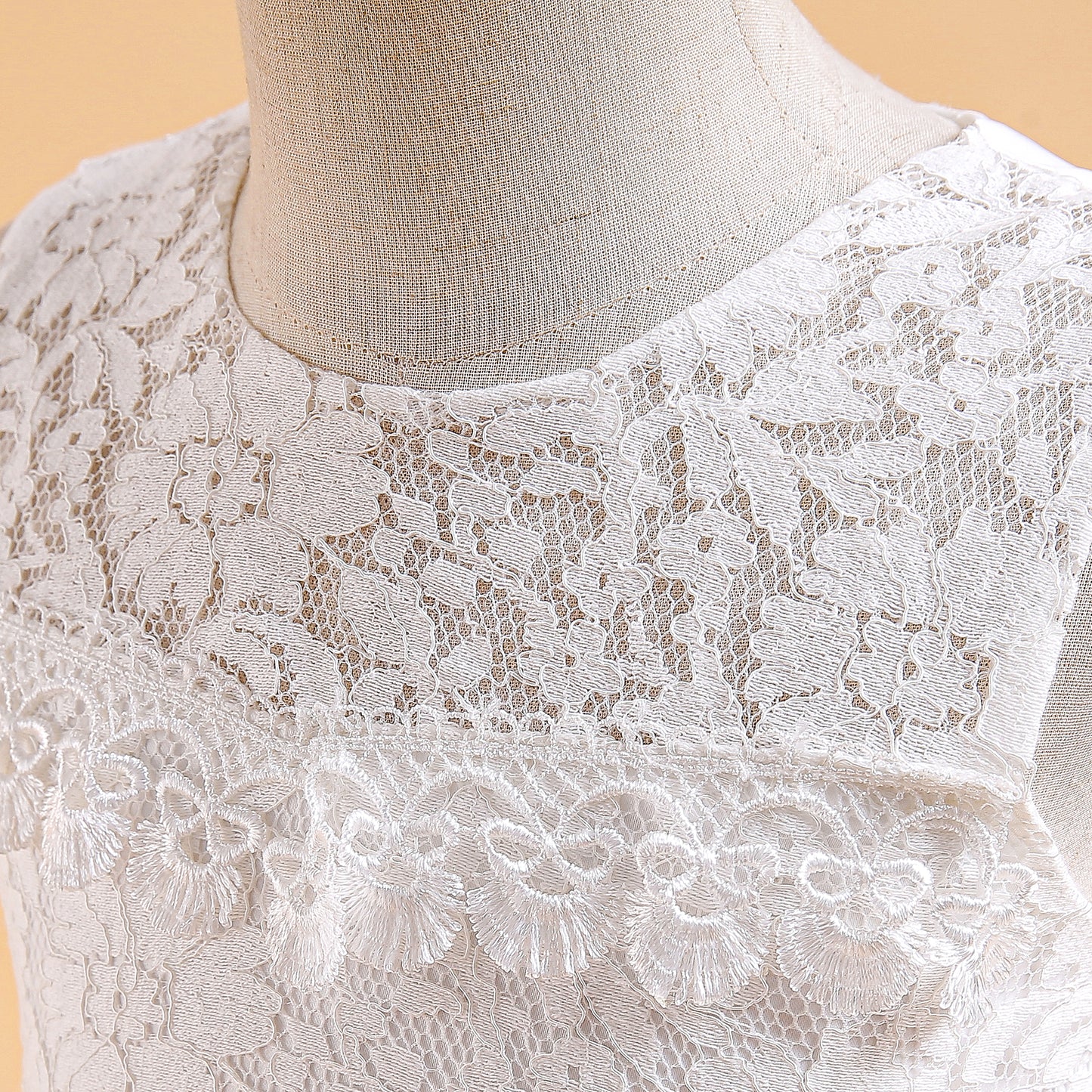 Elegant Lace Sleeveless Party Dress – Perfect for Communion, Weddings, Flower Girls & Birthday Princess Occasions