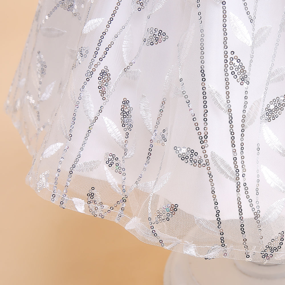 Tulle Girls Birthday Dress with Sweet Bubble Sleeve, Princess Party Dresses