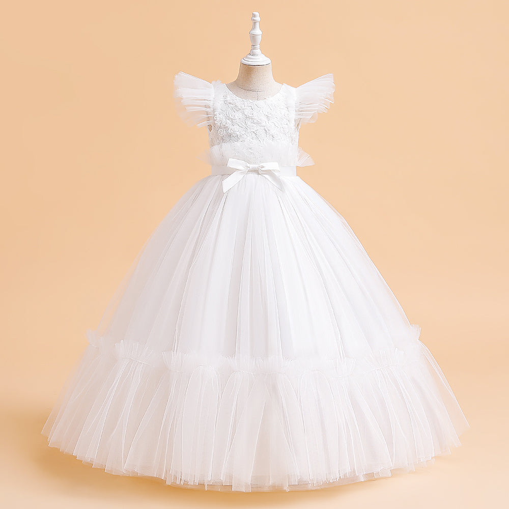 Elegant Girl's Flower Wedding Dress – Perfect for Parties, Theatrical Performances & Ball Gowns