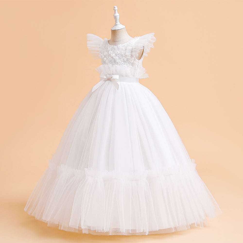 Elegant Girl's Flower Wedding Dress – Perfect for Parties, Theatrical Performances & Ball Gowns