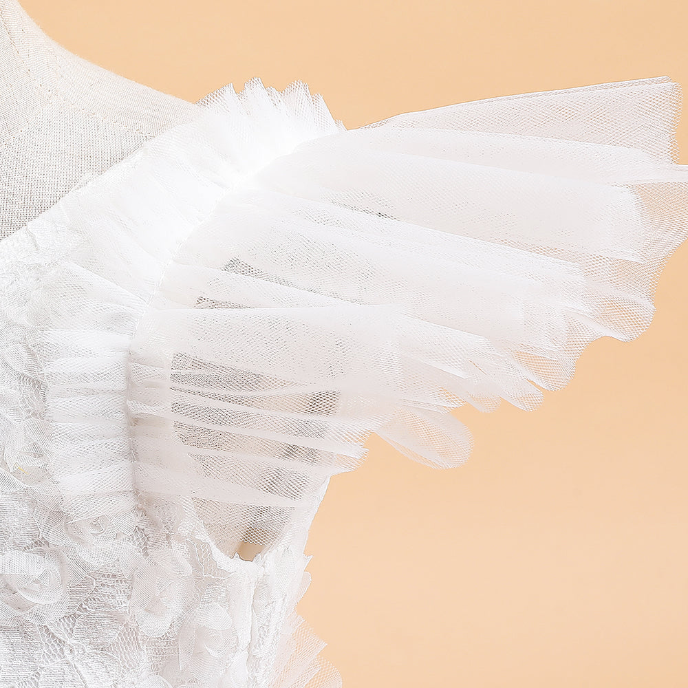 Elegant Girl's Flower Wedding Dress – Perfect for Parties, Theatrical Performances & Ball Gowns