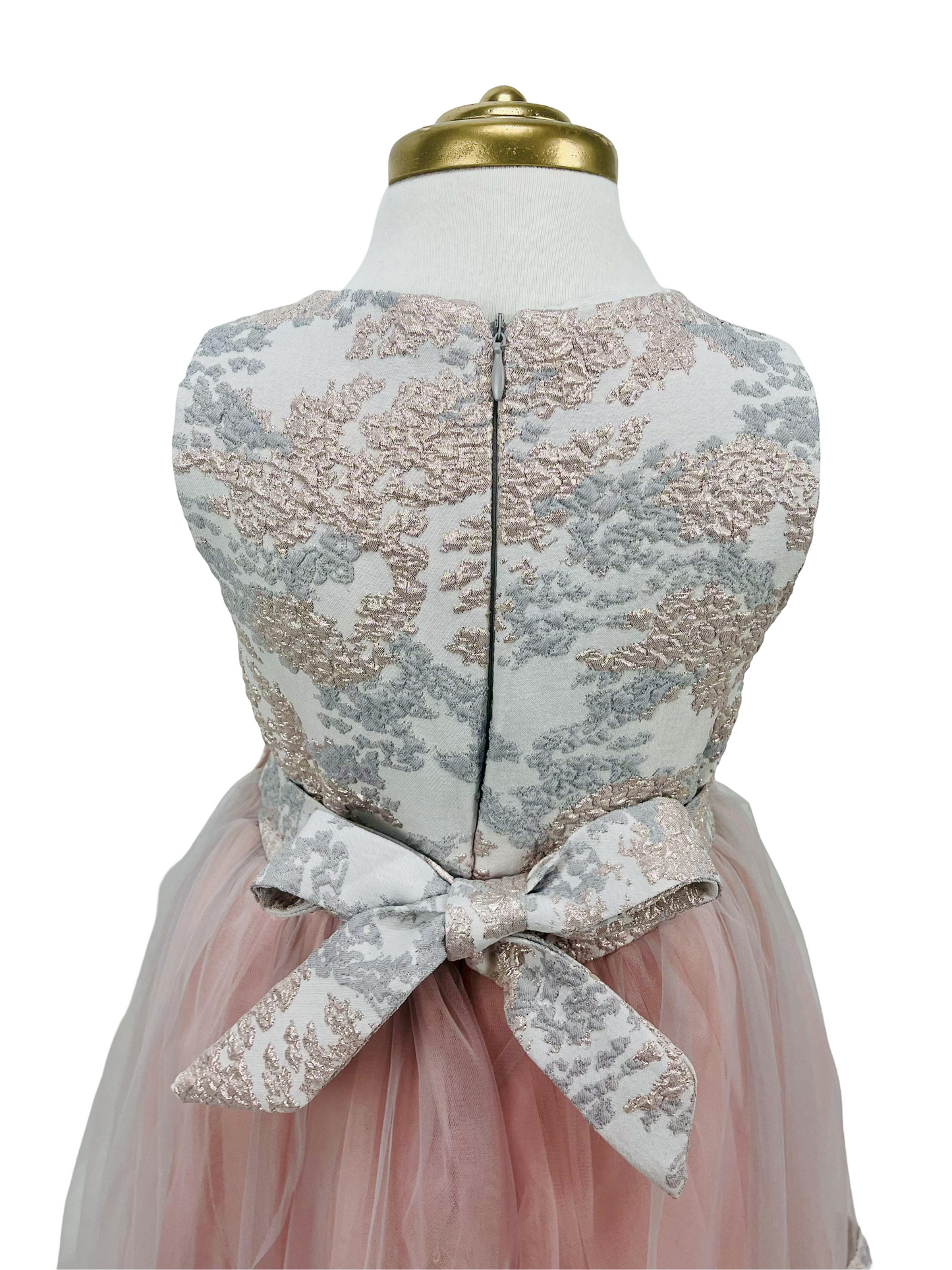 3Pcs Floral Dresses Embroidery Fabric French Lace Girls Dress with Long stylish Coat, Bag and the Dress.