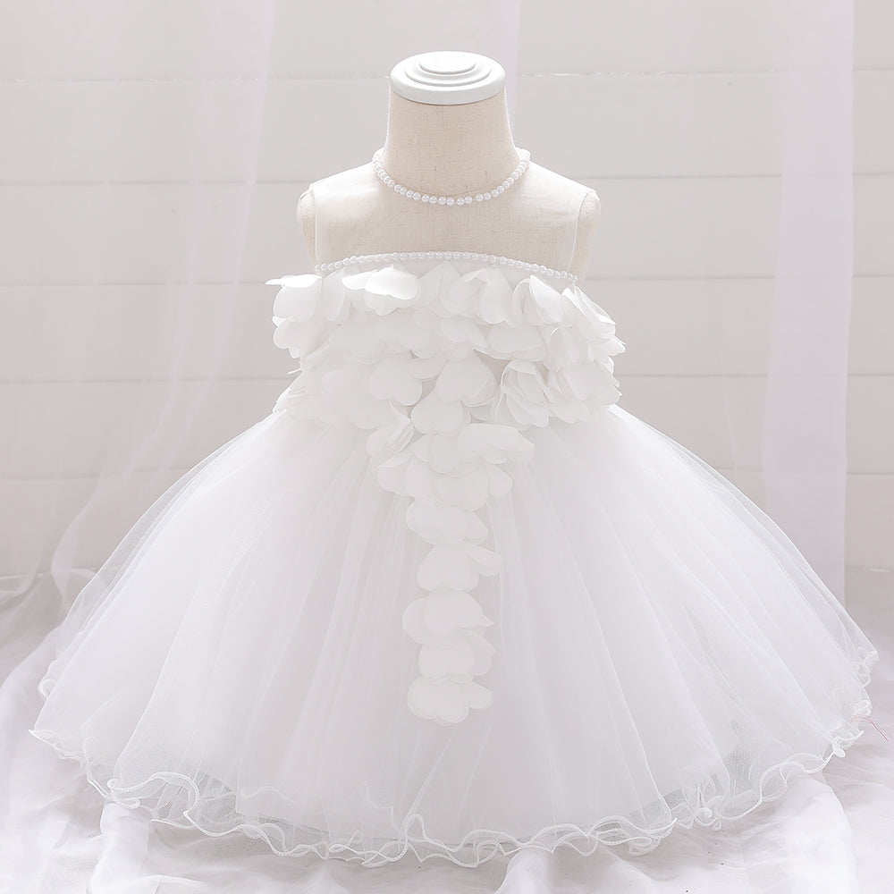 Lovely Baby Girl Beading Dress for Christening, Wedding and Parties.