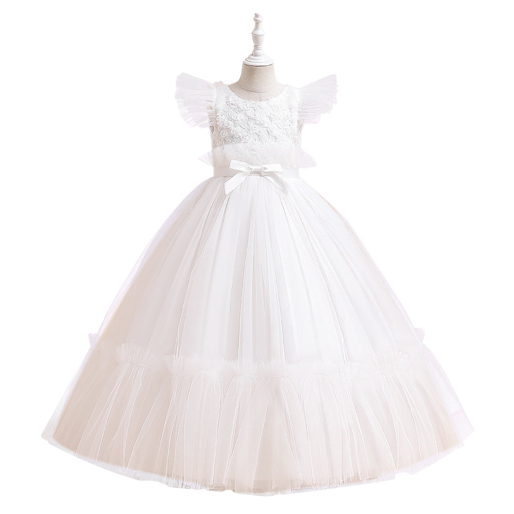 Elegant Girl's Flower Wedding Dress – Perfect for Parties, Theatrical Performances & Ball Gowns