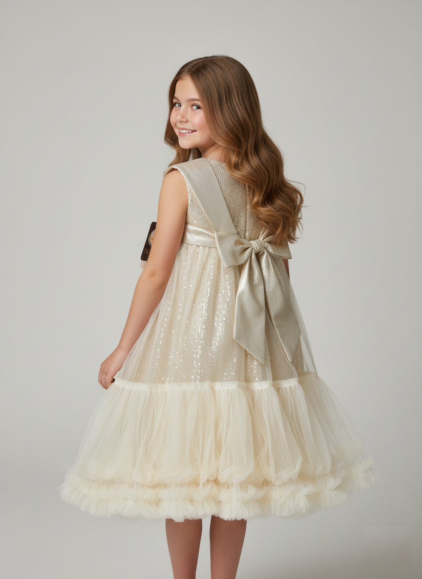 Shiny satin bodice with sequined mid-section and floral embroidery detail, shop local in Brunswick 3056