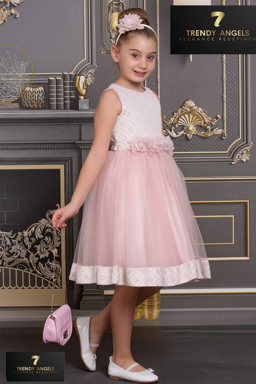 Full 3-piece set featuring the Seraphina Pink Girls Occasion Dress, matching quilted handbag, and floral hairband accessory.